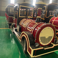 Train électrique sans rails populaire 2024 à piles pour enfants, idéal pour les aires de jeux, centres commerciaux et parcs d'attractions