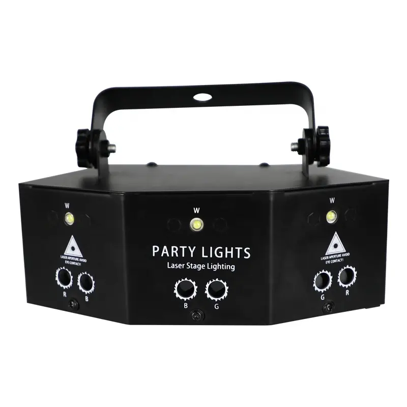 Disco Laser Light 9 eye RGBW DJ Party Projector Beam Lights DMX Voice control LED Strobe Stage Lighting For Sale Club