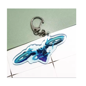 Eco-friendly Acrylic Custom Anime Cartoon Plastic Key Chain Single Double Side Clear Edge