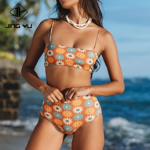 Traje de Baño de Dos Piezas con Estampado Playero para Mujer, Nuevo Modelo 2026, Bikini Personalizado de Poliéster Ecológico - Product Image 1