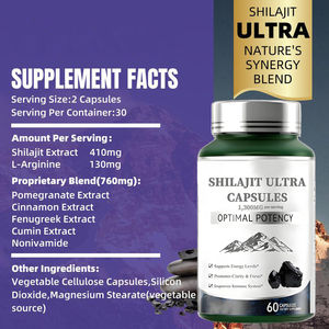 ओम अल्ट्रा शिलजीत कैप्सूल मस्तिष्क स्वास्थ्य और जीवन शक्ति के लिए आवश्यक खनिजों के साथ शुद्ध हिमलयन शिलजीत - Product Image 2