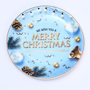 Assiette en céramique 3D de Noël de 8 pouces, vaisselle de style nordique, assiettes à dîner en céramique - Product Image 6