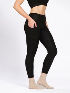 Leggings de sport respirants pour femmes, imprimé Cobra noir, en Lycra, avec poche pour téléphone portable, haute extensibilité, longueur cheville, pour le yoga - Product Image 6
