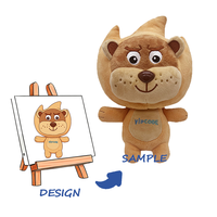 Porte-clés en peluche personnalisés en gros, porte-clés animaux en peluche, peluches réconfortantes brodées en nylon à poils longs