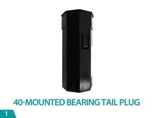 Hợp kim nhôm Con lăn màn trập cửa và cửa sổ mang 40 mét bát giác ống thép nhựa Con lăn màn trập End Cap - Product Image 2