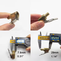 Embout de gonflage en cuivre à visser pour réparation de pneus, avec adaptateur à clip pour tuyau de 8 mm