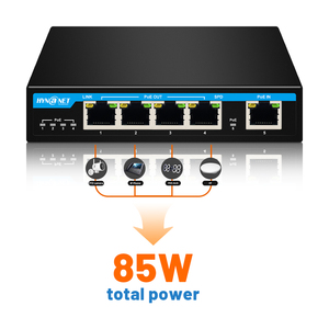 4-<strong>Port</strong> <strong>Poe</strong> Extender 100M Extension Gigabit 60W 4 Channel Network <strong>Switch</strong> 1 In 4 Out <strong>PoE</strong> 4 <strong>Port</strong> 100M <strong>PoE</strong> Network Extender - Product Image 5