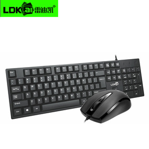 LDK Wired Keyboard Mouse Combo 104 <b>Keys</b> <b>USB</b> English Gaming Office Set - Product Image 1