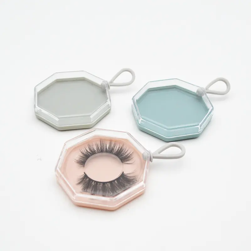 New Fancy Octagon Type Private Label Empty 3D Mink Lashes Transparent Eyelash Vendor Customized Box