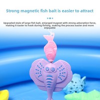 Gratis Pengiriman Satu Item Mainan Pancing Magnetik Plastik Anak-anak Set Kolam Renang-Sempurna untuk Kios Pasar Malam Pancing Tiup Anak-anak