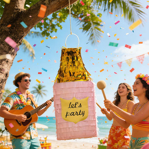 Piñata <span class=keywords><strong>de</strong></span> Botella <span class=keywords><strong>de</strong></span> Discoteca con Diseño Personalizado OEM, Piñata Divertida para Fiestas <span class=keywords><strong>de</strong></span> <span class=keywords><strong>Verano</strong></span>, con Confeti - Product Image 6