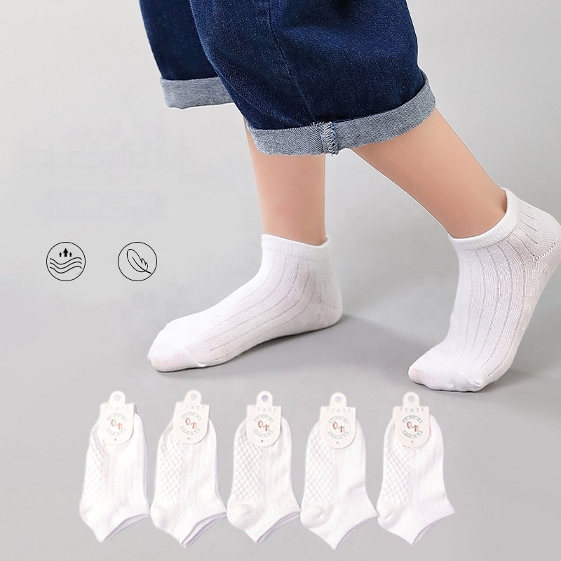 Wholesale Plain White Basic Crew Socks