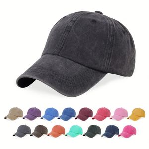 Vente en gros 6 Panel Personnaliser Rose Coton Lavé Casquette de Baseball Vintage Non Structuré Papa Chapeaux - Product Image 4