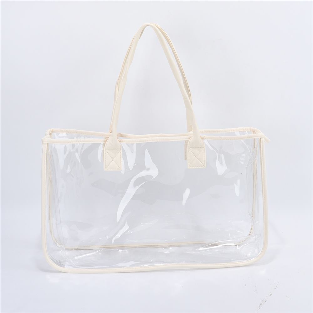 borsa tote trasparente color nudo