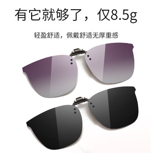 <b>Clip</b>-On Polarized Sunglasses UV400 Type 3 TAC Lens Metal <b>Frame</b> For Driving Fishing Men's Ultra Light - Product Image 3
