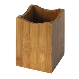 Organizador de utensilios de cocina de bambú, estante de almacenamiento de madera natural para encimera - Product Image 1
