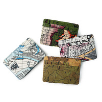 Anpassen Slim Mix Farbe Pu Leder Magic Wallet Clip Herren Kreditkarten inhaber Magic Coin Geldbörse für Männer mit buntem Logo