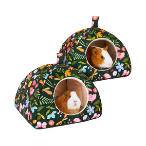 Cama para Cobayas y Hámsteres Hedgeink, Paquete de 2, Escondite para Conejos, Almohadillas Suaves Lavables con Base Antideslizante, Jaula para Animales Pequeños para Erizos - Product Image 1