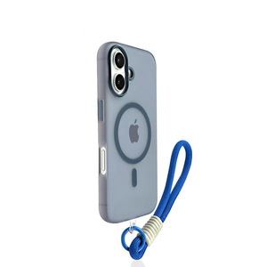 Sensation de peau étui de téléphone givré pour iphone 17 <span class=keywords><strong>Pro</strong></span> Max étui de téléphone portable gelée magnétique avec lanière dragonne étui Simple pour fille - Product Image 6