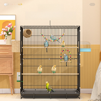 Grande cage à oiseaux en métal pour perruche, calopsitte, agapornis, cage à perroquet à 3 niveaux avec support de jeu et nichoir, maison pour oiseaux de compagnie