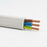 300V BVVB 3-adriges Flachkupferkabel mit PVC-Isolierung und PVC-Ummantelung, 4 AWG, Gebäude-Elektrokabel, IEC-Kabel, Hausverdrahtung