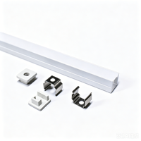 Profilés en aluminium pour bande lumineuse LED linéaire de plafond de salon, 10*10mm, avec bande LED pour décoration commerciale