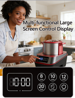 Máquina Elétrica de Fazer e Triturar Fufu para Cozinha Doméstica, Aço Inoxidável 6L, Processador de Alimentos e Liquidificador
