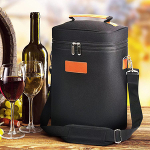 Toptan özel yüksek kalite tek omuz Oxford + EPE köpük + alüminyum folyo şarap soğutucu çantası 4 şişe kırmızı şarap Tote termal - Product Image 6