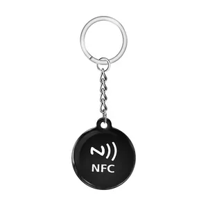 Epoksi Nfc Rfid etiketi anahtarlık 13.56Mhz N213/215/216 anahtar Fob erişim kontrolü epoksi anahtar etiketi anahtarsız etiketi