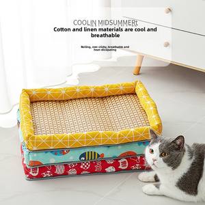 כלבים קטנים בגודל בינוני קירור מחצלת שינה ידידותית לסביבה מטלית מזרן בקיץ אוניברסלי מחצלת מטלית מזון לחיות מחמד - Product Image 3