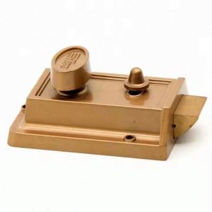 WEKIS Zinc Alloy Night Latch Deadbolt Rim <b>Lock</b> Anti-Theft Door Security Keyless Heavy Guard 60mm Backset 3 <b>Keys</b> - Product Image 1