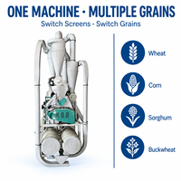 Machine à moudre le maïs 6F2235 avec double tamis pour les services de céréales locales au Malawi