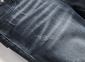 Black <span class=keywords><strong>Cat</strong></span> Beard Jeans rectos de cinco puntos para <span class=keywords><strong>hombre</strong></span> para verano Stonewashed High Street Hip Hop Style Utility Streetwear de punto - Product Image 5