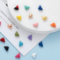 Fermoir magnétique en forme de cœur peint et coloré, boucle à pression magnétique en alliage en forme de cœur pour la fabrication de bijoux DIY (bracelets et colliers pour couples)
