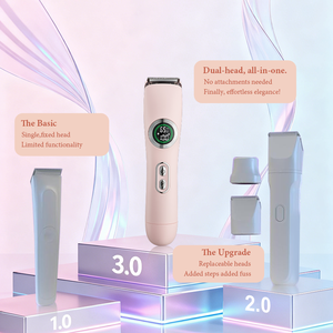 <span class=keywords><strong>Rasoir</strong></span> électrique double pour femmes, rechargeable par USB, étanche IPX7, pour bikini, <span class=keywords><strong>visage</strong></span>, sourcils, aisselles et jambes - Product Image 5