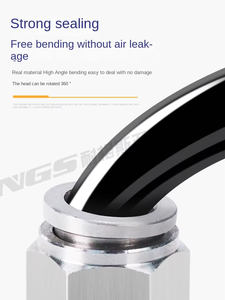 وصلات هوائية من الفولاذ المقاوم للصدأ 304 طراز PC10-R1/4 مستقيمة <span class=keywords><strong>PL</strong></span> 8mm-NPT1/8 كوع 90 درجة موصل سريع التركيب لخرطوم الهواء من الفولاذ المقاوم للصدأ 316 - Product Image 2