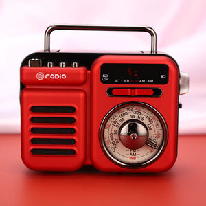 Radio rétro Vofull, haut-parleur sans fil vintage en noyer, radio FM avec Bluetooth 5.1 intégré, lecteur de carte TF, entrée AUX, horloge, alarme, éclairage LED - Product Image 3