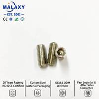 Set Sekrup Soket Hex MALAXY ASME B18.3 Baja Paduan Kelas 12.9 Berlapis Seng untuk Peralatan Industri Sekrup Set Ujung Cekung