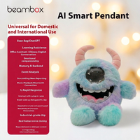 Beambox Peluche Monstre Mignon à un œil, Poupée Alien à Cornes, 100% Polyester, Batterie au Lithium, Vente en Gros, Cadeau d'Anniversaire pour Enfants