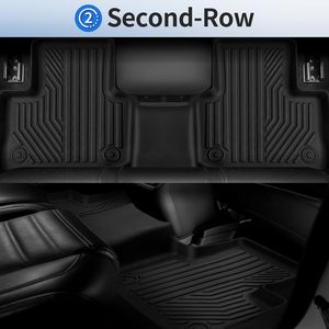 Jiaye All Weather Floor Mats para 2025 para Toyota <span class=keywords><strong>RAV4</strong></span> 2024-2019 (<span class=keywords><strong>Hybrid</strong></span>) TPE Back Seat Cover Protector Trunk Mat - Product Image 3