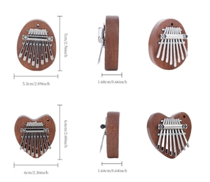 Mini Kalimba de Madera con 8 Teclas, <span class=keywords><strong>Piano</strong></span> de Pulgar, Instrumento Musical, Llavero, Colgante, Regalo, Juguete - Product Image 2