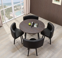 Ensemble de table et de chaises de réception simple pour la maison, petite table ronde, table de conférence pour magasin, bureau, mobilier de restaurant de loisirs
