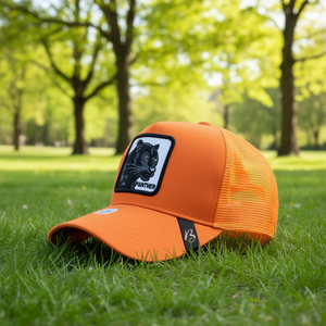 Cappello Trucker con Ricamo Pantera, Tessuto a Rete, Regolabile, Unisex, Casual, Primavera-Estate, 6 Pannelli - Product Image 2