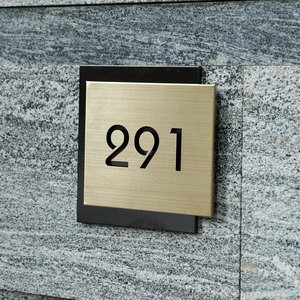 Letrero Moderno de Números de Casa de Fábrica, Letrero de Acrílico y PVC para Número de Habitación de Negocios, Placa de Puerta para Hogar, Oficina, Tienda, Empresa, Centro Comercial, Parque - Product Image 3