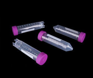 15ml 50ml Polypropylene स्नातक की उपाधि फ्लैट-शीर्ष पेंच ढक्कन के साथ स्पष्ट प्लास्टिक अपकेंद्रित्र ट्यूब - Product Image 3