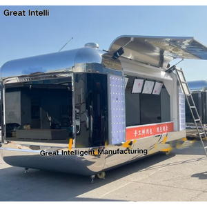 Camion de tacos mobile commercial, chariot de restauration rapide avec sushis, hot-dogs, pizzas, churros - pour la vente de snacks, restaurant mobile, caravane, remorque - Product Image 3