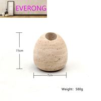 Support d'encens décoratif en marbre travertin naturel de style nordique personnalisé, base de rangement créative pour la maison