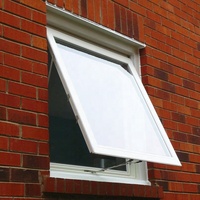 Fenêtre d'auvent en aluminium de conception moderne, fenêtre d'auvent Standard australienne à Double vitrage