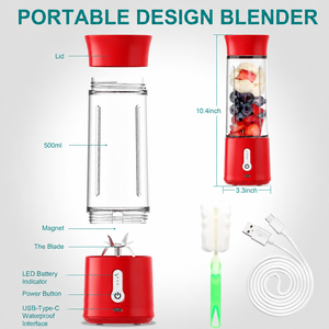 Modern Portable USB Electric Fruit Blender Cup Rechargeable Personal Juice Shaker for Camping Office Travel Beverage Making - Product Image 6