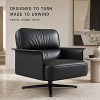 Fauteuil d'appoint moderne OEM ODM avec revêtement en cuir pleine fleur ou en tissu chenille haut de gamme, idéal pour les meubles de chambre d'hôtel